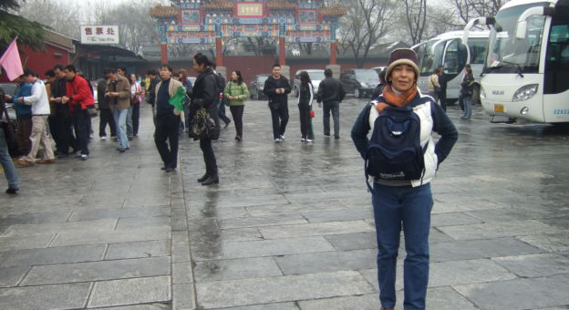 Lii,lán Viajera en el Templo Yonghegong, Beijing.